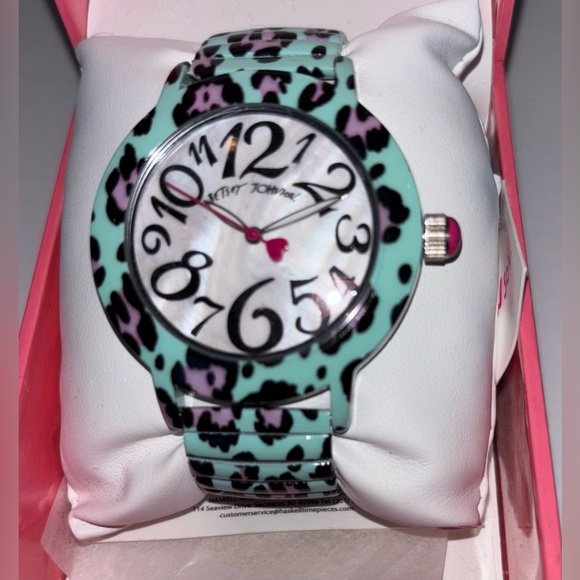 Betsey Johnson Accessories - Betsey Johnson Leopard Print Watch with Bold Numbers